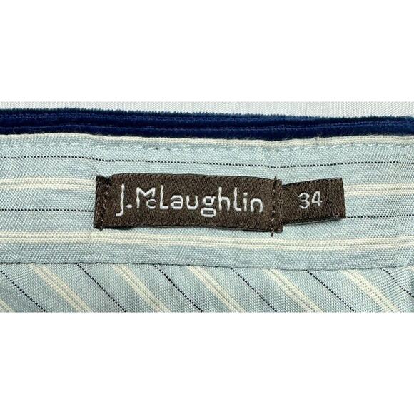 J. McLaughlin Men's Blue Flat Front Corduroy Pants - Size 34x30 - Picture 5 of 7
